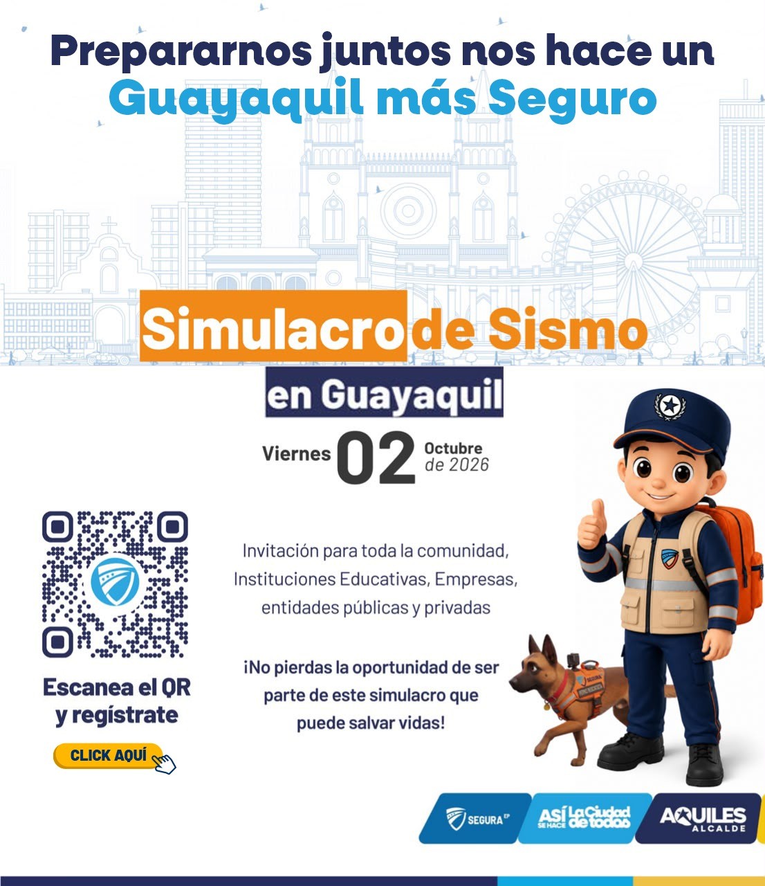 Simulacro de Sismo en Guayaquil