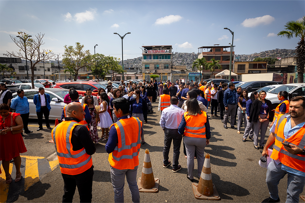 600 empresas participaron activamente en el gran simulacro de terremoto de Guayaquil 2024